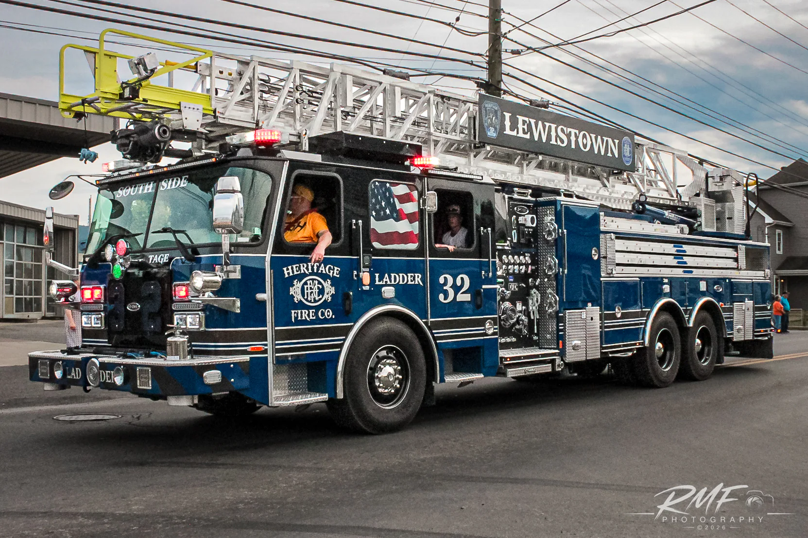 Heritage Fire Company ladder truck photographed by RMF Photography