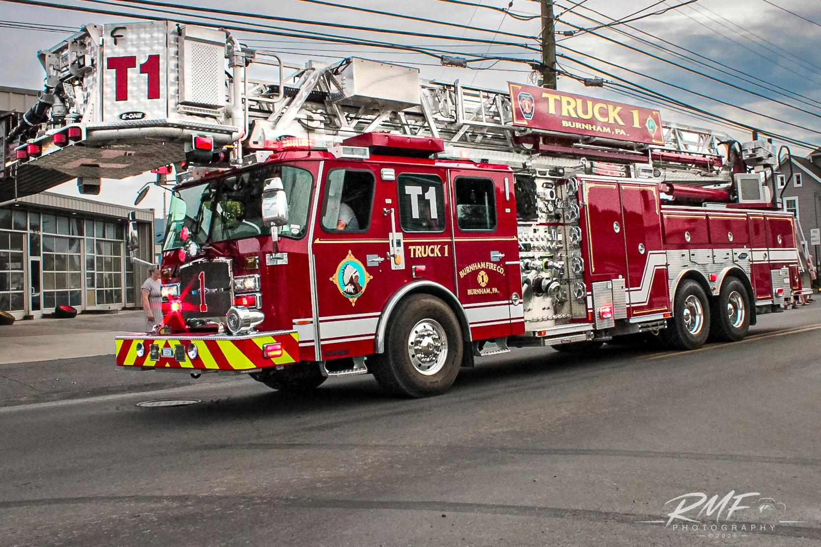 Burnham Fire Company ladder truck photographed by RMF Photography