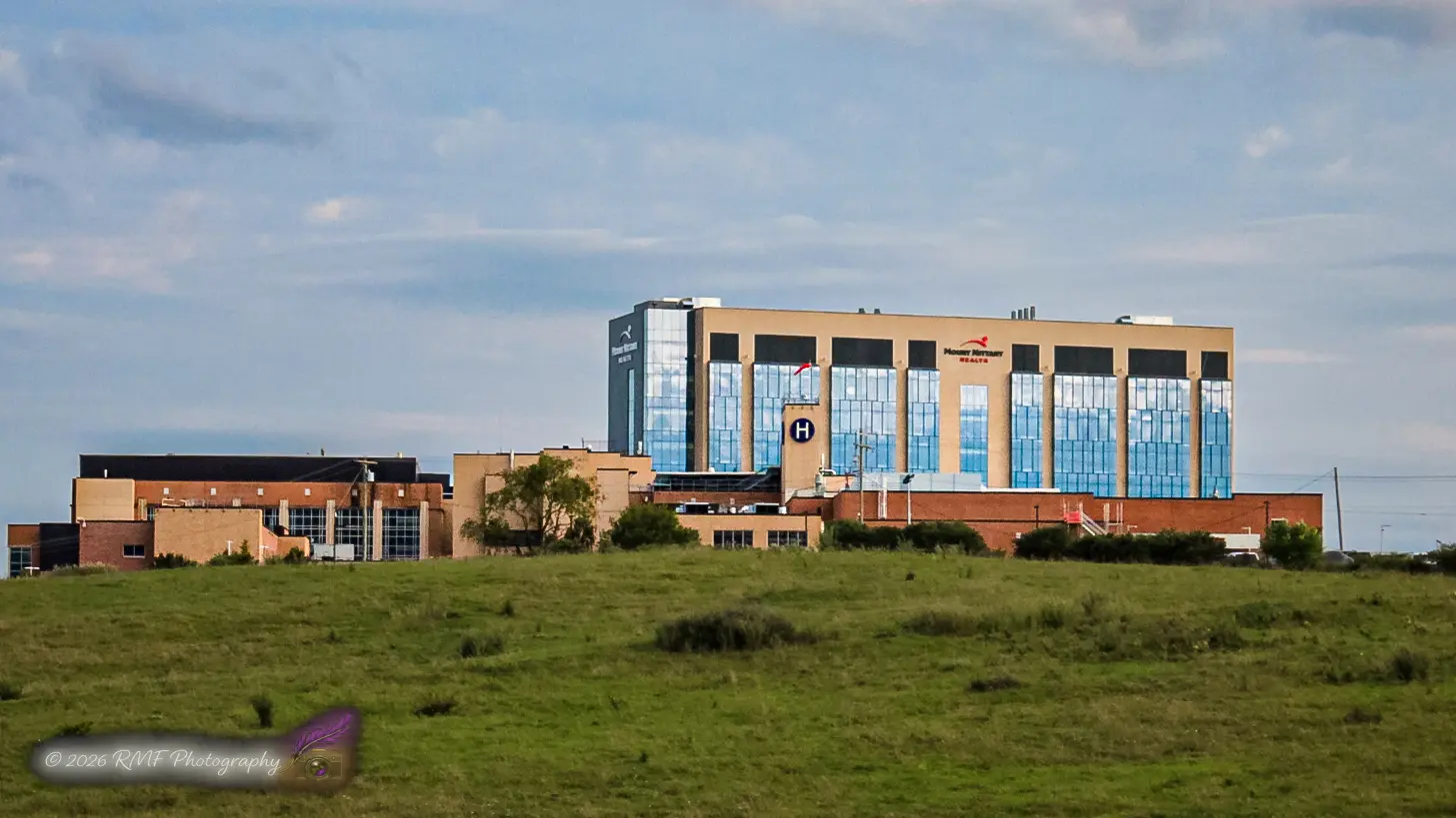 Industrial landmark across a Central Pennsylvania field
